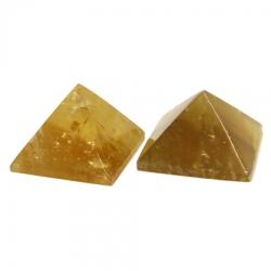  Piramida Calcit Galben Mineral Natural - 70-75 x 71-74 x 45-52 mm - 1 Buc