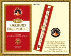 Betisoare parfumate Ppure - Nagchampa Dragon Blood - masala