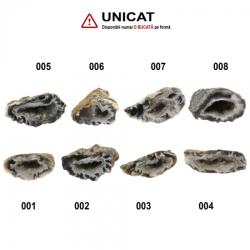  Geoda Agata cu Cristal de Cuart Natural - 25-33x13-18 mm - 1 Buc