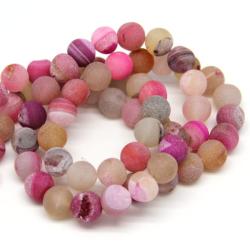  Agata Sardonix Druzy Colorat Rotund 11 mm - Margele Bijuterii