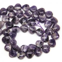  Ametist Chevron Margele Pietre Semipretioase Inima -16 x 16 mm