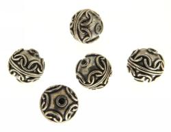  Margele din metal placat rotund neregulat 12x12 mm -3 Buc