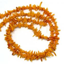  Coral Rosu Colorat Margele Pietre Semipretioase Neregulate - 5-15 x 2-5 mm