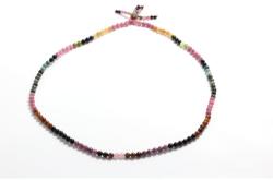  Bratara Turmalina Multicolora diametru 58 mm- Margea Rotunda 9-9, 9 mm