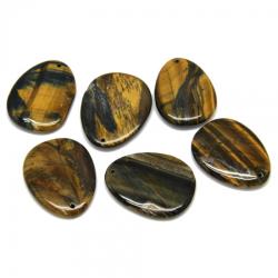  Pandantiv Ochi de Tigru forma mar 26x19x19 mm - Textura satinata naturala pentru cadou simbolic si expresiv - 1 Buc