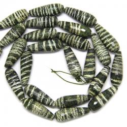  Jasp Zebra Verde Margele Pietre Semipretioase Picatura Fatetat 30x10 mm