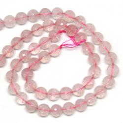  Cuart Roz Margele Pietre Semipretioase Rotund Fatetat 12 mm
