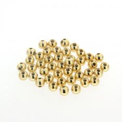  Margele Gold Filled Rotunde - Shiny Beads 3.0H0.9 mm - 5 Buc