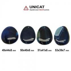  Pandantiv Agata Colorata in Forma de Picatura - 49-53 x 39-44 x 6-8 mm - 1 Buc