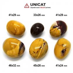  Jasp Mokait Rulat Natural - 33-46 x 24-32 mm - ( XL) - 1 Buc