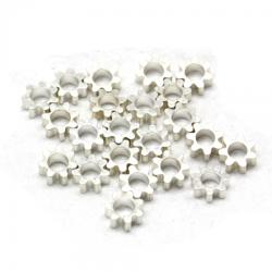  Margele Alama Argintata Cerc - 7x3 mm - 20 Buc