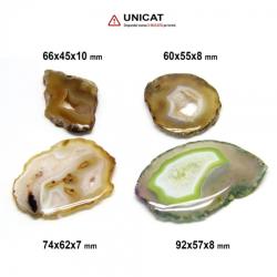 Cabochon Agata Dungata Druzy Colorat 60-92 x 45-62 x 7-10 mm - Unicat