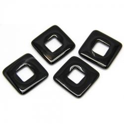  Pandantiv Agata Negru Patrat - 44 x 6 mm - 1 Buc