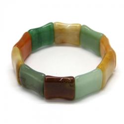 Bratara Aventurin Mixt Dreptunghi 22 x 20 mm Diametru 62 mm - 1 Buc
