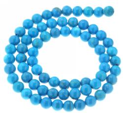 Jasp colorat albastru rotund 6 mm