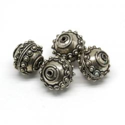  Margele din Alama Placat Argintata Rotund 20 x 20 mm - 1 Buc