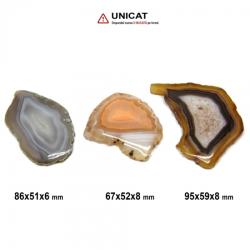  Cabochon Agata Dungata Druzy Colorat 67-95 x 51-59 x 6-8 mm - Unicat