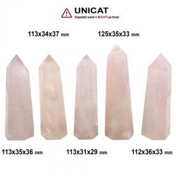  Obelisc Cuart Roz - 112-125 x 31-36 x 29-37 mm ( XXL) - 1 Buc