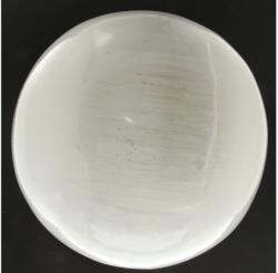 Palm Stone Selenit Alb Gravat Oval - Lotus - 68-71 x 52-57 x 27-31 mm - (XXL) - 1 Buc