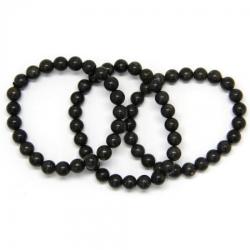  Bratara Opal Negru de Honduras Diametru 58 mm din Margele Rotunde - 8 x 8 mm