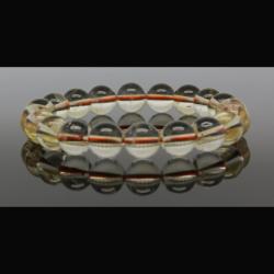  Bratara din Citrin Rotund 10 mm - Diametru 57 mm - Purtator al Abundentei Divine - 1 Buc