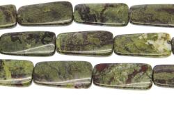  Margele Bijuterii Jasp Sangele Dragonului Dreptunghi Rasucit 40x20 mm