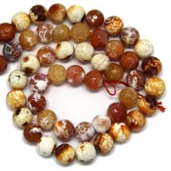  Agata de Foc Margele Pietre Semipretioase Rotund fatetat 12 mm