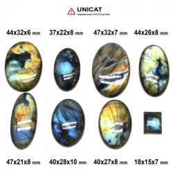  Cabochon Labradorit 18-47 x 15-32 x 6-10 mm - Unicat