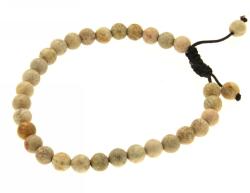  Bratara Coral Fosil, diametru 52 - 63 mm, margea rotunda 6 mm
