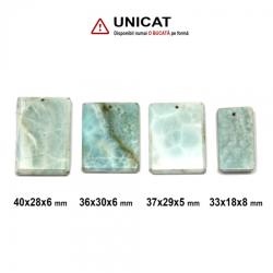  Pandantiv Aragonit in Forma de Dreptunghi - 33-40 x 18-30 x 5-8 mm