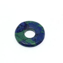  Piatra PI Azurit cu Malachit - Amuleta Shamanica - Donut 18x5x6 mm - 1 Buc