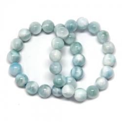  Bratara Milky Larimar Diametru 62 mm - Rotunda 14 mm