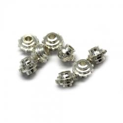  Margele Alama Argintata Disc - 7x5 mm- 11 Buc