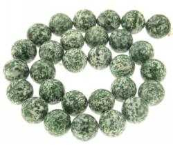  Jad Green Spot Rotund 16x16 mm - Margele Pietre Semipretioase pentru bijuterii