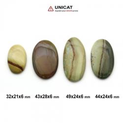  Cabochon Jasp Policrom 32-49 x 21-28 x 6 mm - Unicat