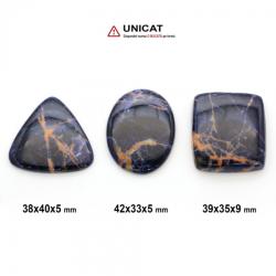  Cabochon din Sodalit Natural - Oval 36-50 x 25-40 x 6-7 mm - 1 Buc