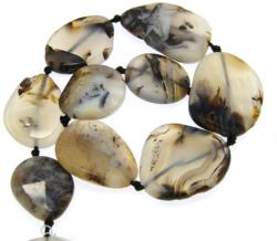  Margele Bijuterii Agata Disc Fatetat Neregulat 30x27 ~ 47x33 mm