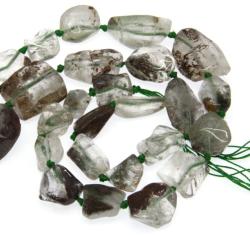  Margele Bijuterii Cuart cu Clorit Neregulat Fatetat 18x17 ~ 18x31 mm