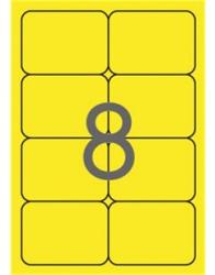APLI Etikett, 99, 1x67, 7 mm, színes, kerekített sarkú, APLI, neon sárga, 160 etikett/csomag (02874) - wondex
