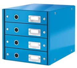 Leitz Irattároló doboz LEITZ Click&Store laminált karton, 4 fiókos, kék (60490036)