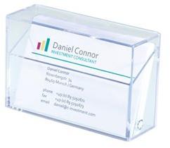 SIGEL Névjegytartó doboz, műanyag, 100db-os, SIGEL, víztiszta (VA110)