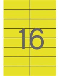 APLI Etikett 105 x 37mm, 320 etikett/csomag, 2 pályás, sárga, APLI (1595)