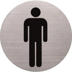 HELIT Információs tábla, rozsdamentes acél, HELIT, férfi mosdó (H6270900)