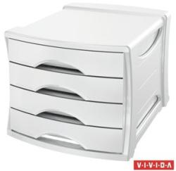 Esselte Irattároló doboz ESSELTE Europost, Vivida műanyag, 4 fiókos, fehér (623959)