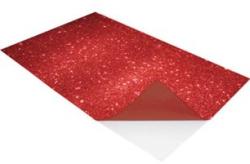  Dekorgumi A/4 2 mm glitteres, öntapadós piros (367701)
