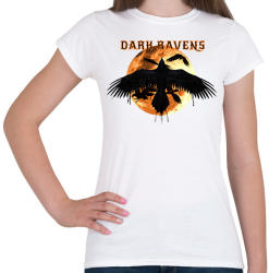 printfashion dark ravens - Női póló - Fehér (2226442)