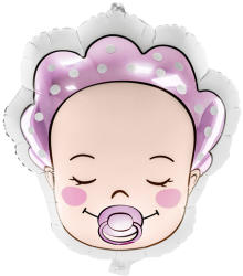 PartyDeco S. r. o Baby girl fej, fólia lufi, 45 cm