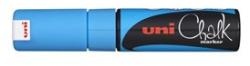 uni Folyékony krétamarker UNI PWE-8K 8 mm világoskék vágott hegy (2UPWE8K VK)