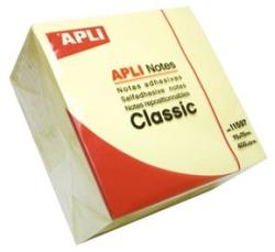 APLI Öntapadó jegyzet APLI 75x75 400 lapos, sárga (11597)