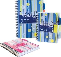Pukka Pad Spirálfüzet A/4 vonalas Pukka Project Book 250 oldal, PP borító, színregiszter (PROBA4)